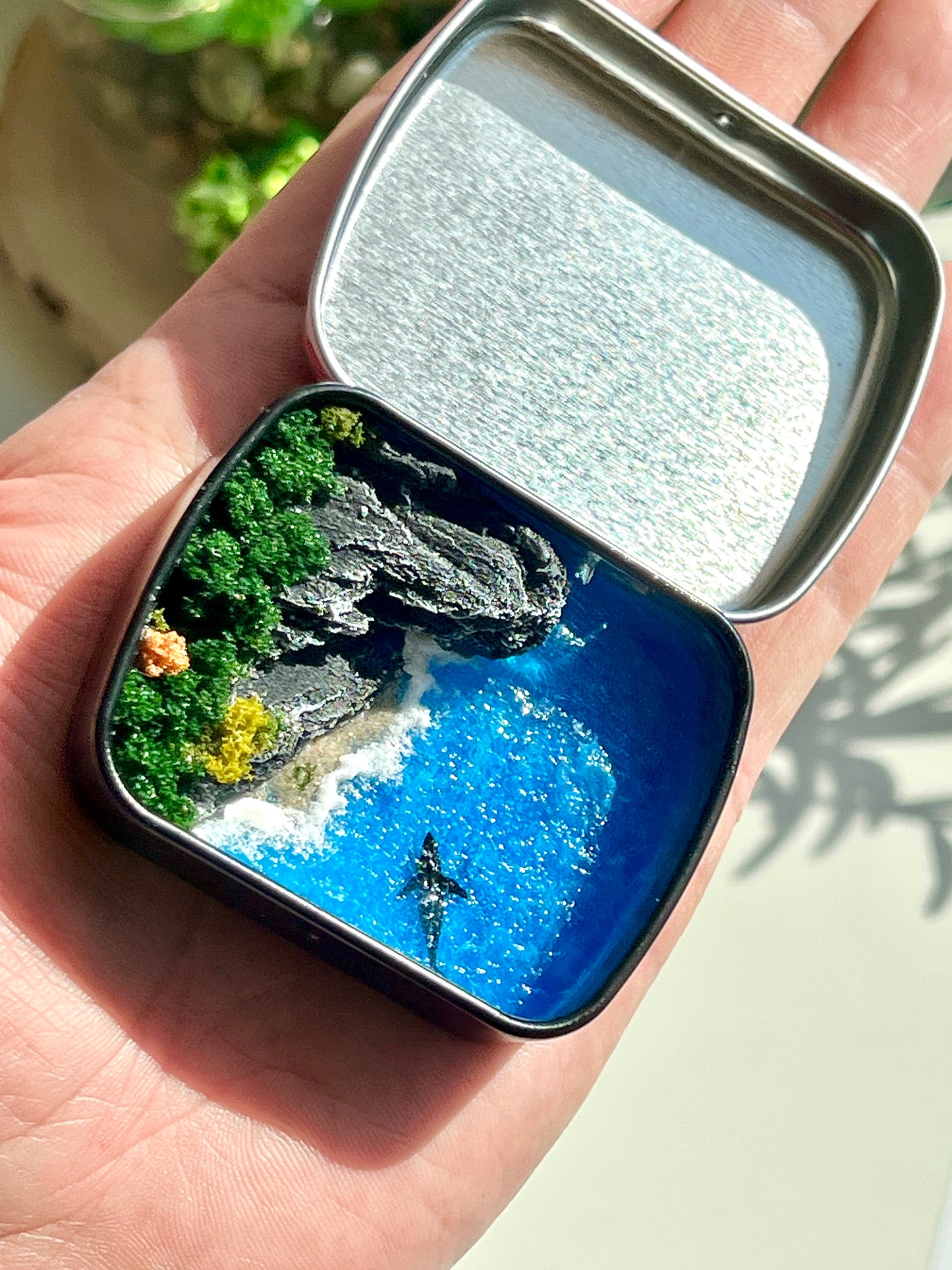 The Coast Miniature Epoxy Resin Art Ocean Whale Hand-made Display Gift