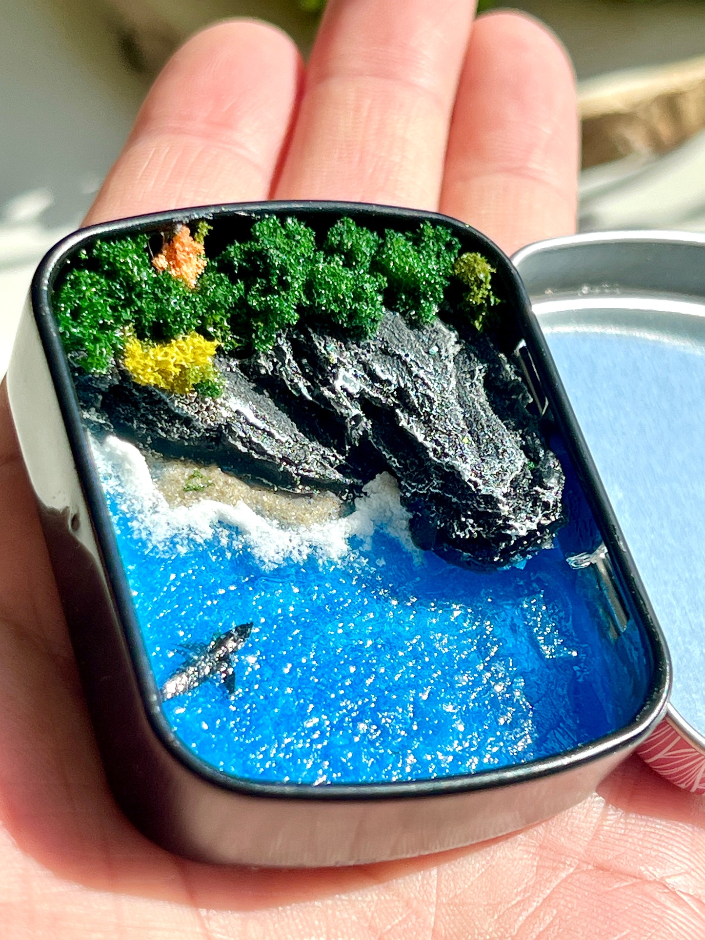 The Coast Miniature Epoxy Resin Art Ocean Whale Hand-made Display Gift