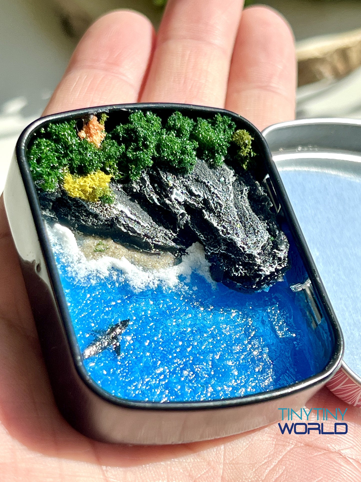 The Coast Miniature Epoxy Resin Art Ocean Whale Hand-made Display Gift