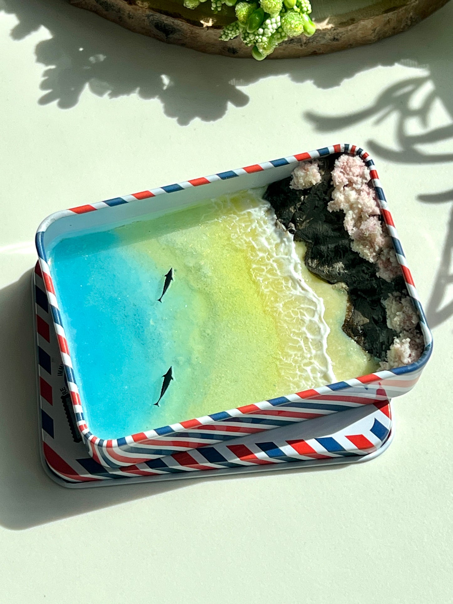 Tropical Island Miniature Epoxy Resin Art Hand-made Display Memorial Gift
