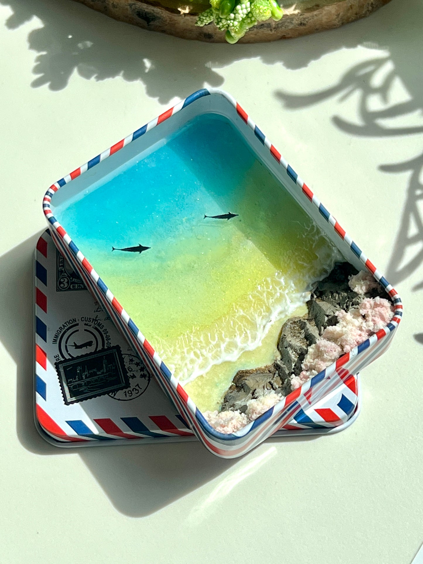 Tropical Island Miniature Epoxy Resin Art Hand-made Display Memorial Gift