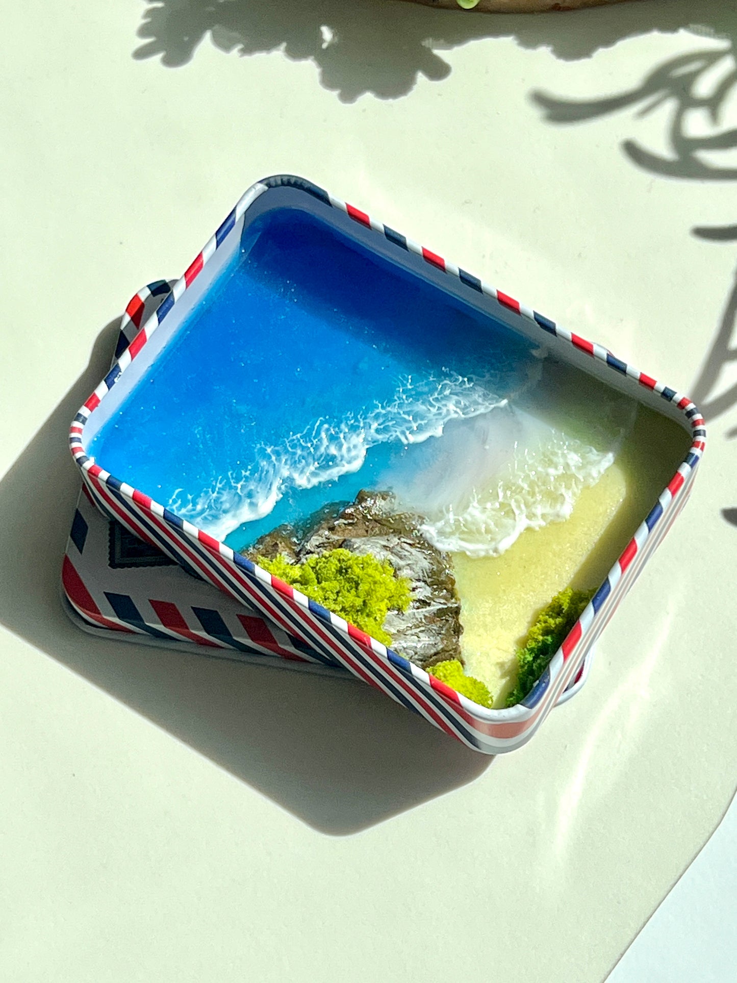 Tropical Island Miniature Epoxy Resin Art Hand-made Display Memorial Gift