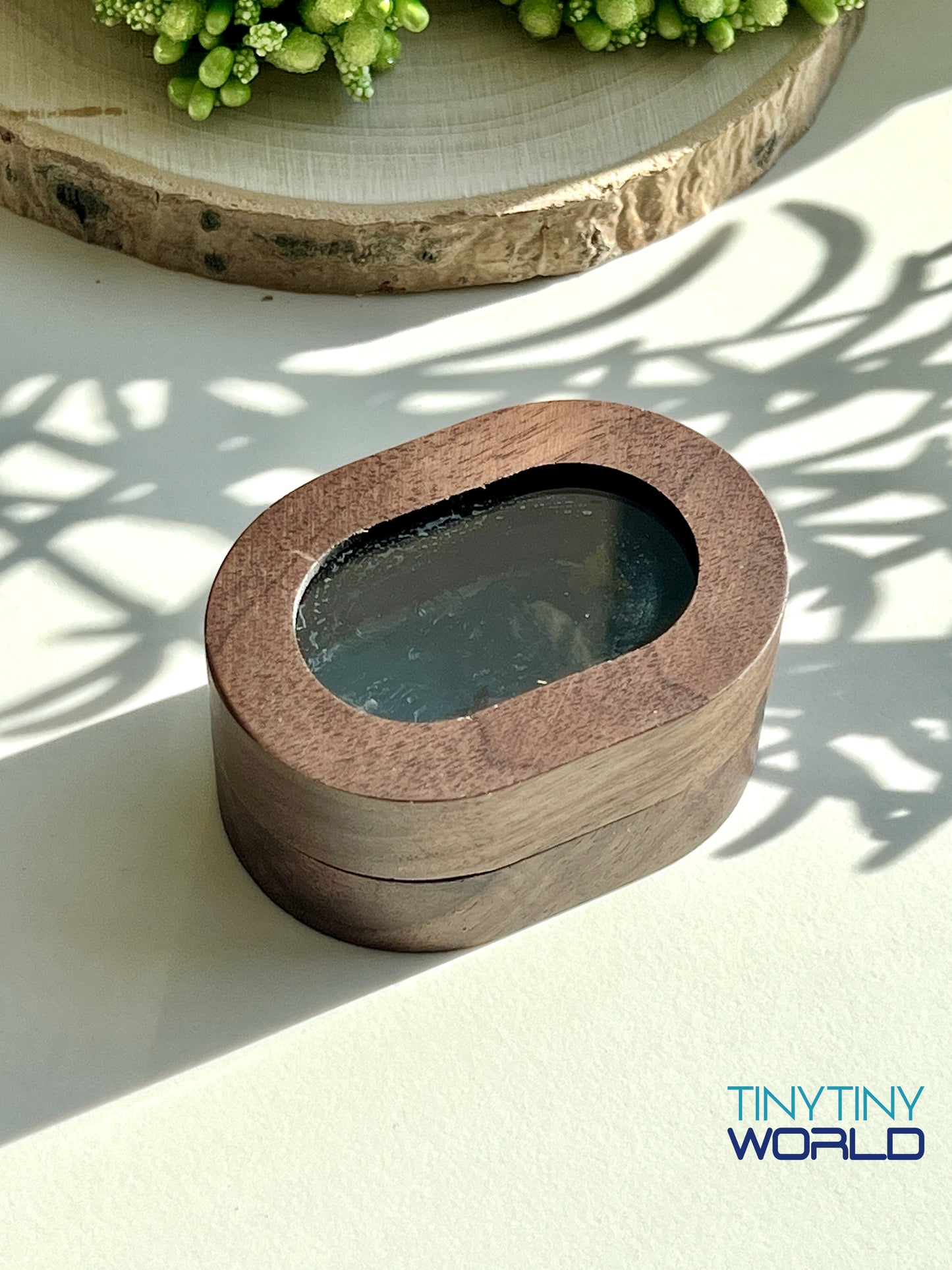 The Ocean in the Wood Engagement Ring Box Realistic Miniature Epoxy Art Gift