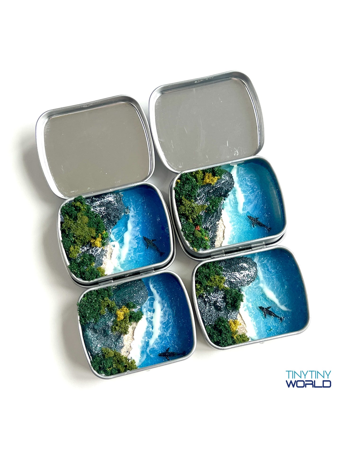 The Coast Miniature Epoxy Resin Art Glow in the Dark Hand-made Display Memorial Gift