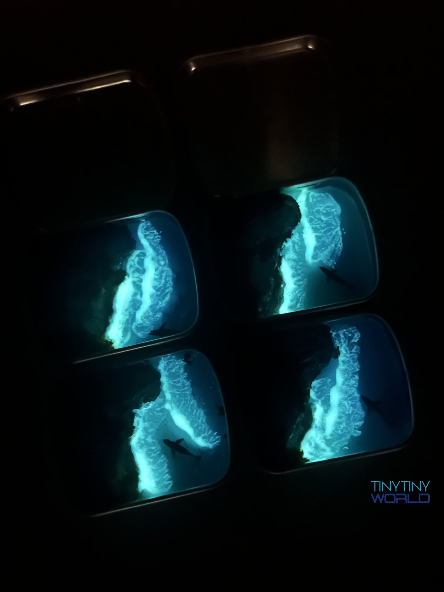The Coast Miniature Epoxy Resin Art Glow in the Dark Hand-made Display Memorial Gift