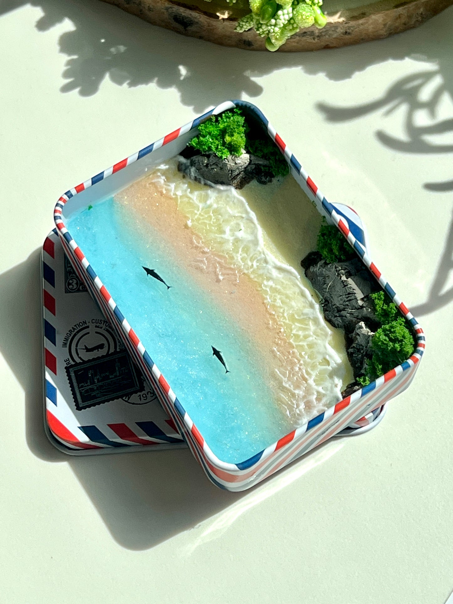 Tropical Island Miniature Epoxy Resin Art Hand-made Display Memorial Gift