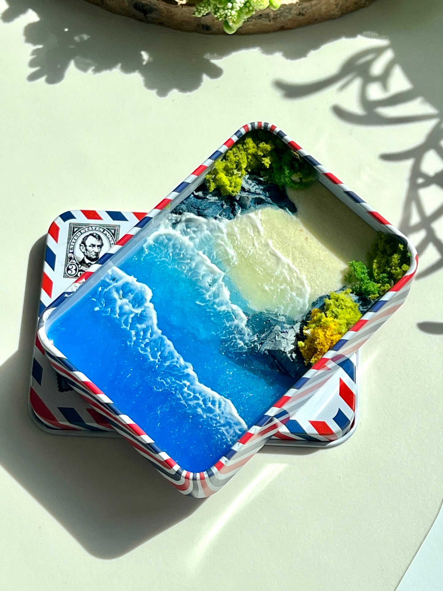 Tropical Island Miniature Epoxy Resin Art Hand-made Display Memorial Gift