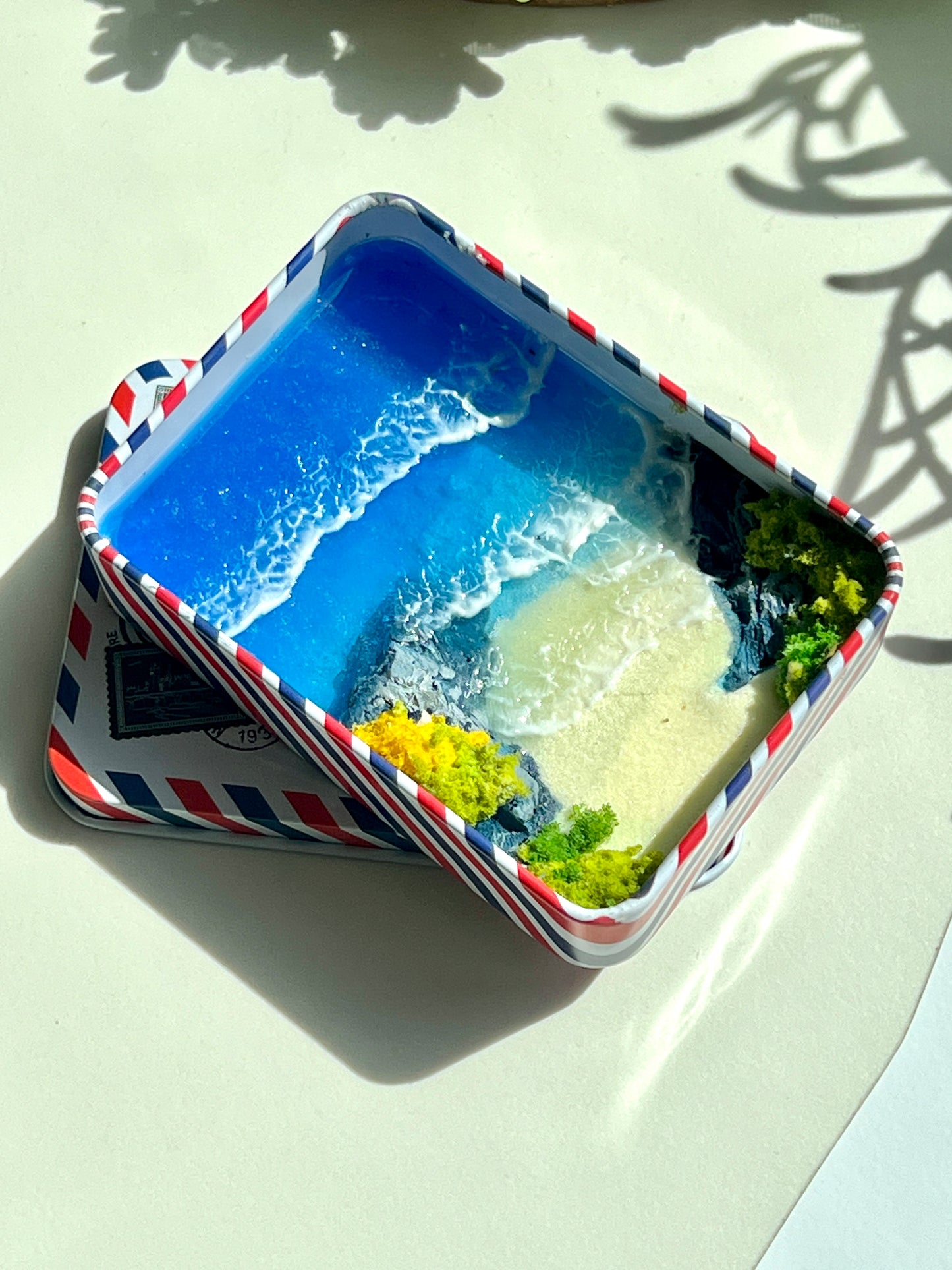 Tropical Island Miniature Epoxy Resin Art Hand-made Display Memorial Gift
