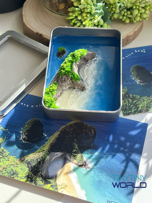 Kelingking Beach Nusa Penida Island Miniature Resin Art Hand-made Display Memorial Gift