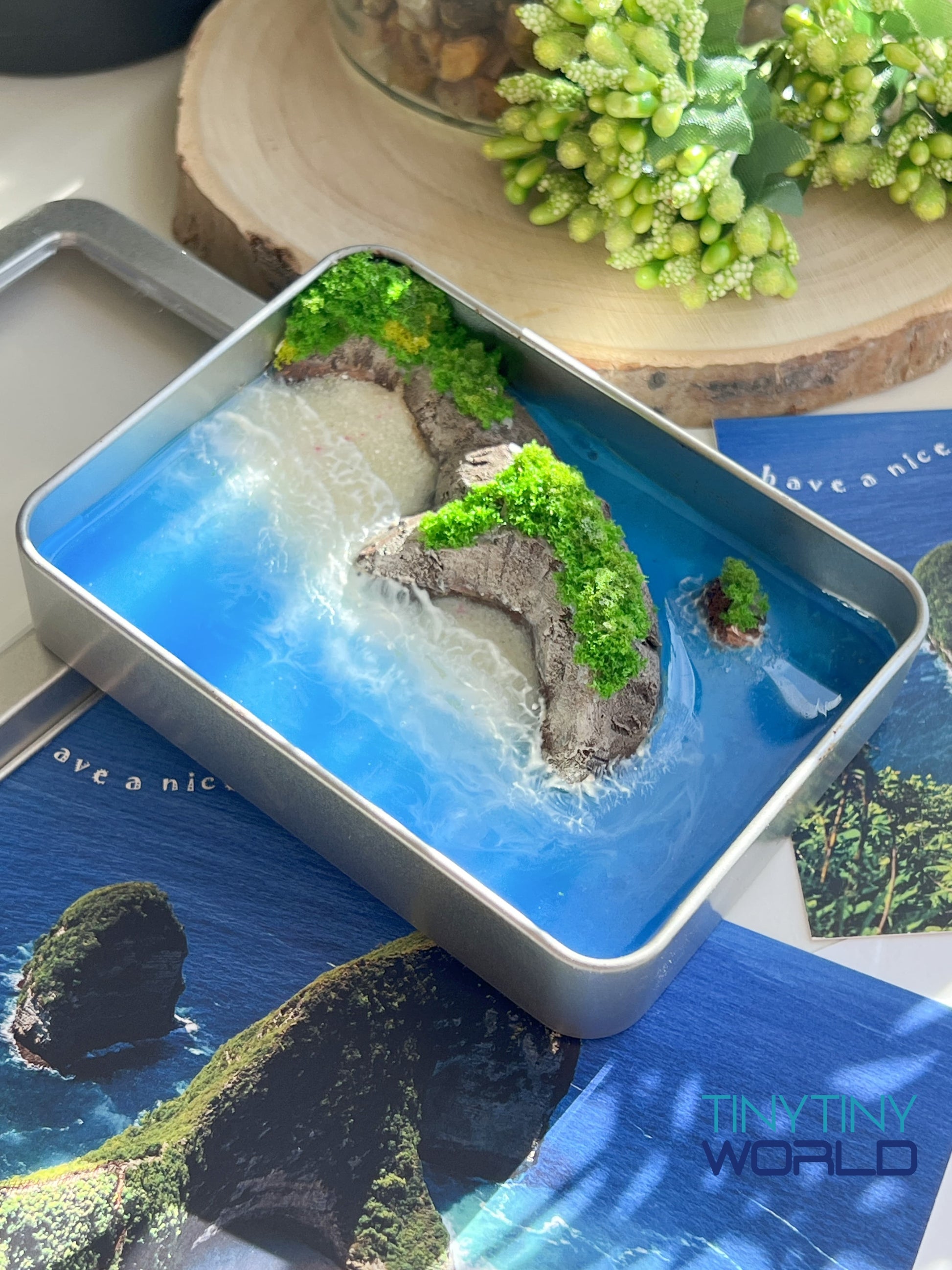 Kelingking Beach Nusa Penida Island Miniature Resin Art Hand-made Display Memorial Gift