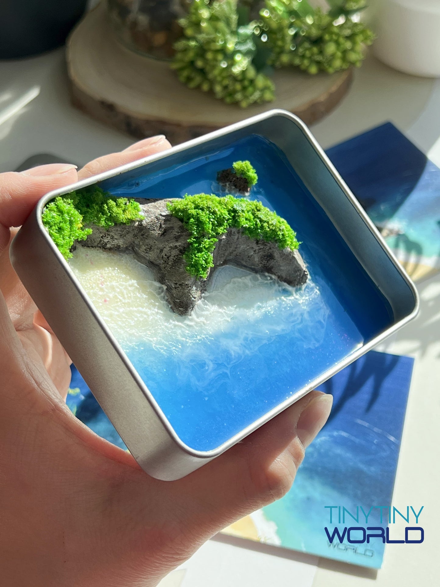 Kelingking Beach Nusa Penida Island Miniature Resin Art Hand-made Display Memorial Gift