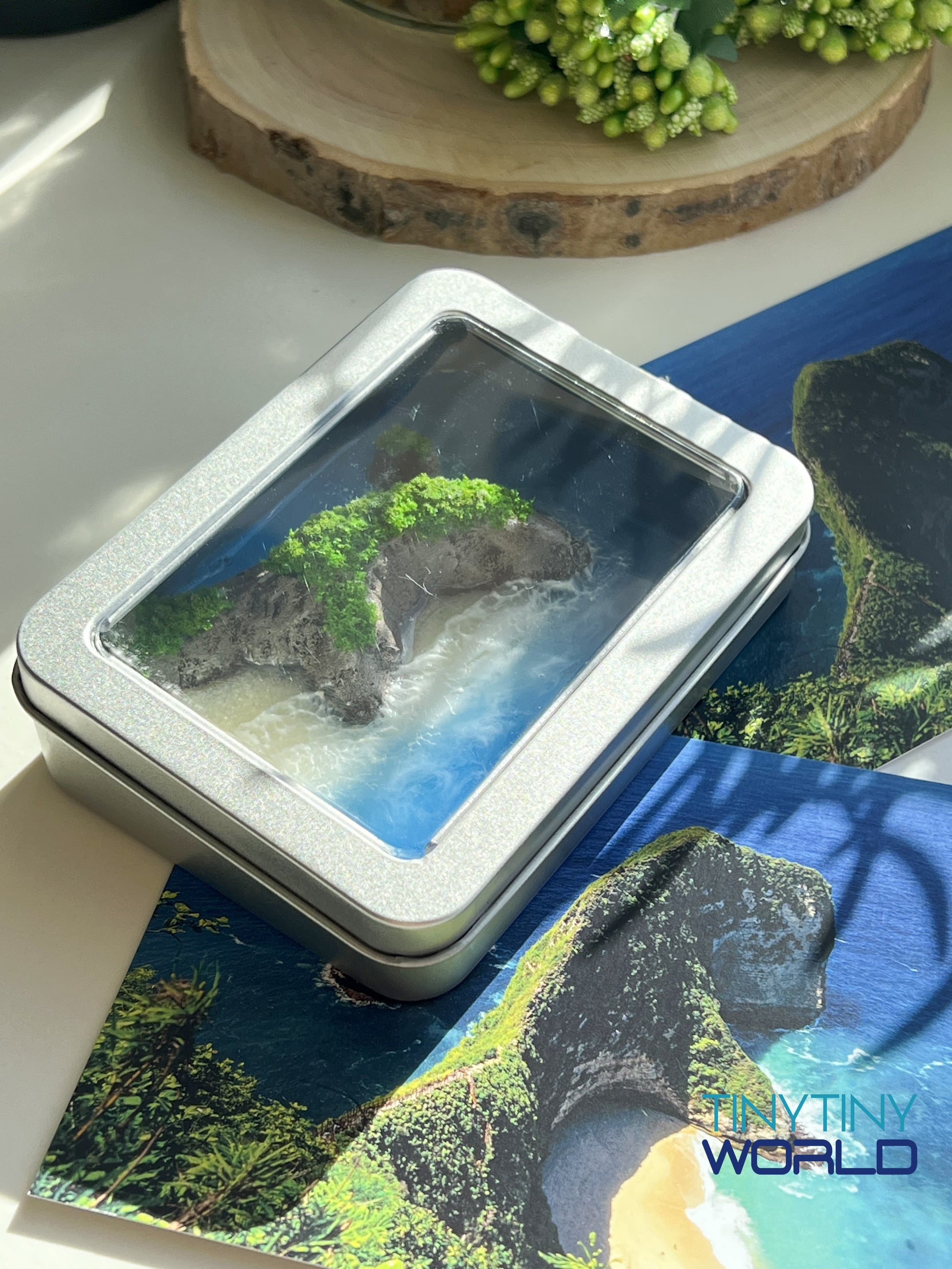 Kelingking Beach Nusa Penida Island Miniature Resin Art Hand-made Display Memorial Gift