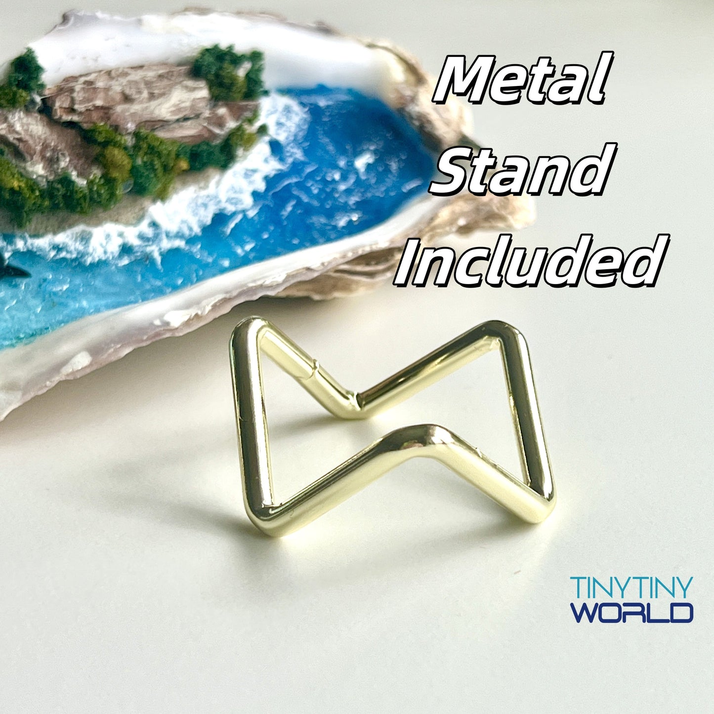 The Oyster Island Miniature Epoxy Resin Art Ocean Display Hand-made Memorial Gift